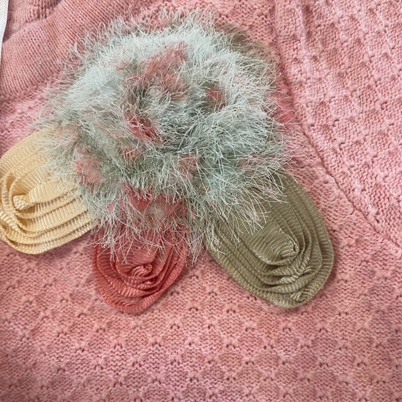 Bonnie baby pink sweater with blue ruffle tulle around the bottom 24 months - Picture 3 of 6